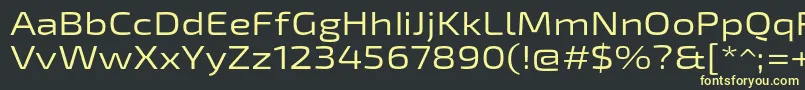 Exo2Regularexpanded Font – Yellow Fonts on Black Background
