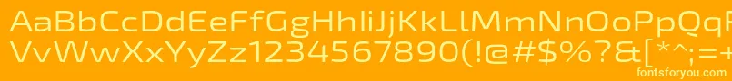 Exo2Regularexpanded Font – Yellow Fonts on Orange Background