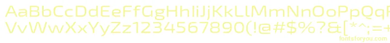 Exo2Regularexpanded Font – Yellow Fonts on White Background