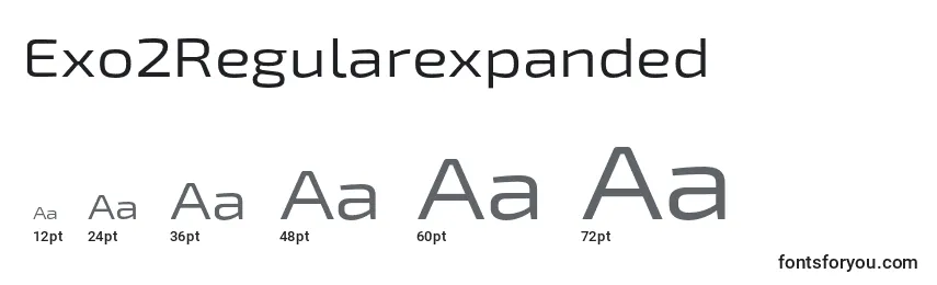 Размеры шрифта Exo2Regularexpanded