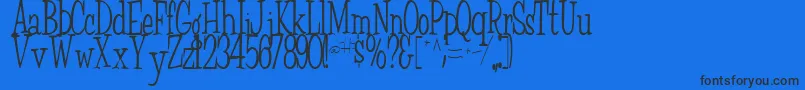 FairWeatherRegularTtstd Font – Black Fonts on Blue Background