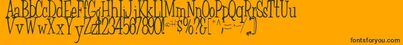 Шрифт FairWeatherRegularTtstd – чёрные шрифты на оранжевом фоне