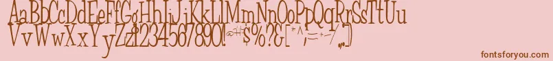 Czcionka FairWeatherRegularTtstd – brązowe czcionki na różowym tle