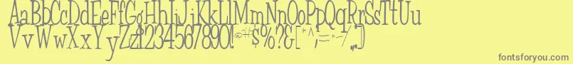 FairWeatherRegularTtstd Font – Gray Fonts on Yellow Background