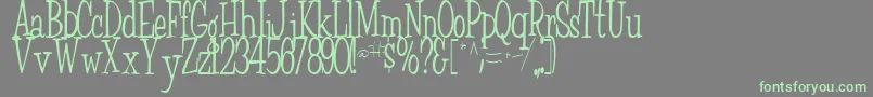 FairWeatherRegularTtstd Font – Green Fonts on Gray Background