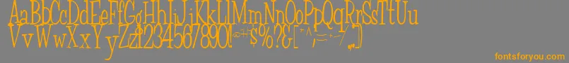 FairWeatherRegularTtstd-Schriftart – Orangefarbene Schriften auf grauem Hintergrund
