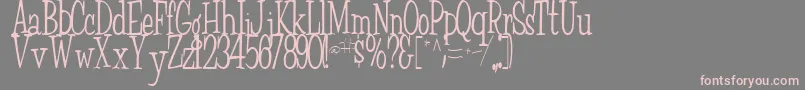 FairWeatherRegularTtstd Font – Pink Fonts on Gray Background
