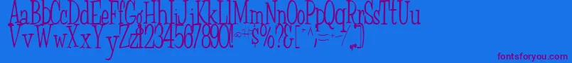 More about FairWeatherRegularTtstd Font FairWeatherRegularTtstd Font – Purple Fonts on Blue Background