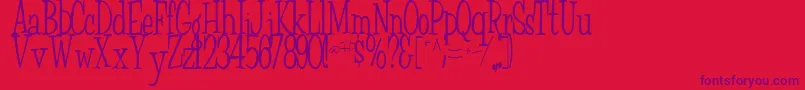 FairWeatherRegularTtstd Font – Purple Fonts on Red Background