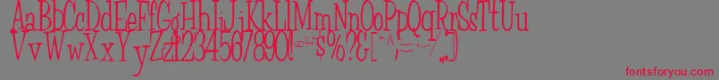 FairWeatherRegularTtstd Font – Red Fonts on Gray Background