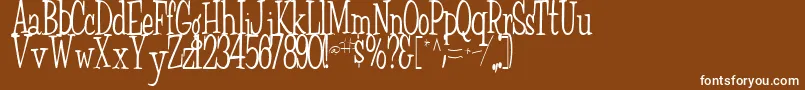 FairWeatherRegularTtstd Font – White Fonts on Brown Background