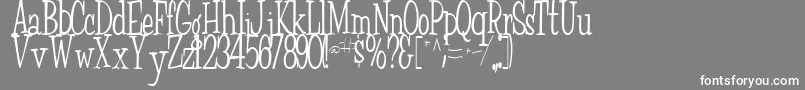 フォントFairWeatherRegularTtstd – 灰色の背景に白い文字