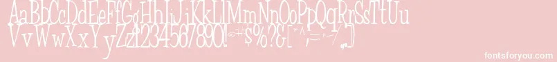 フォントFairWeatherRegularTtstd – ピンクの背景に白い文字