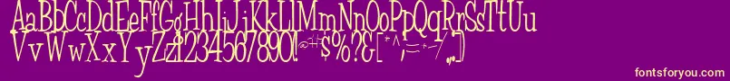 More about FairWeatherRegularTtstd Font FairWeatherRegularTtstd Font – Yellow Fonts on Purple Background