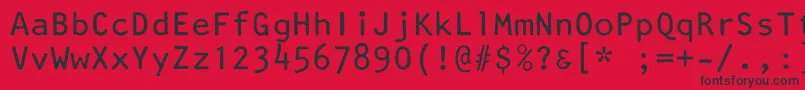 フォントArtisan12 – 赤い背景に黒い文字