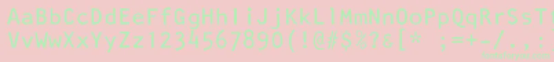 Artisan12 Font – Green Fonts on Pink Background