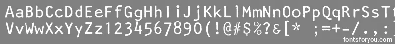 フォントArtisan12 – 灰色の背景に白い文字