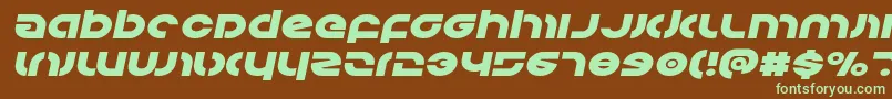 Шрифт Kovacsexpandital – зелёные шрифты на коричневом фоне