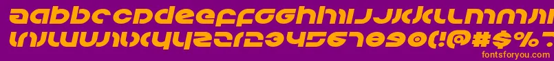 Kovacsexpandital Font – Orange Fonts on Purple Background