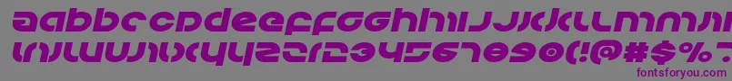 Шрифт Kovacsexpandital – фиолетовые шрифты на сером фоне