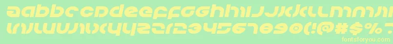 Kovacsexpandital Font – Yellow Fonts on Green Background