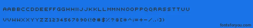 フォント000webfont – 黒い文字の青い背景