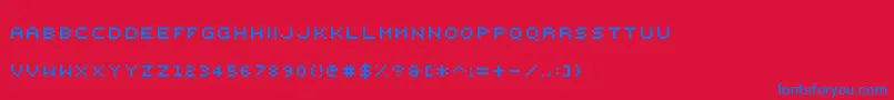 000webfont Font – Blue Fonts on Red Background