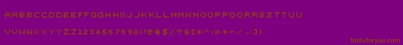 000webfont Font – Brown Fonts on Purple Background