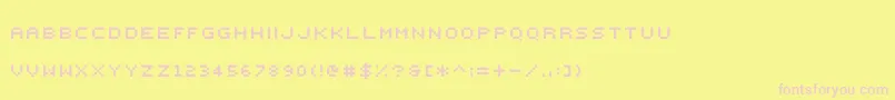 000webfont Font – Pink Fonts on Yellow Background