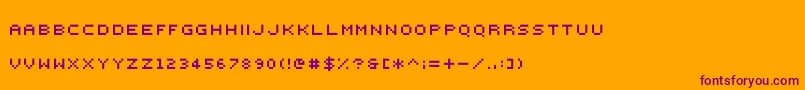 000webfont Font – Purple Fonts on Orange Background