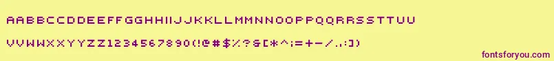 Fonte 000webfont – fontes roxas em um fundo amarelo
