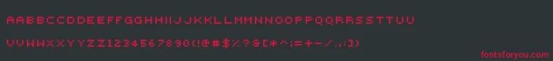 000webfont Font – Red Fonts on Black Background