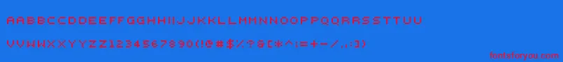 000webfont Font – Red Fonts on Blue Background