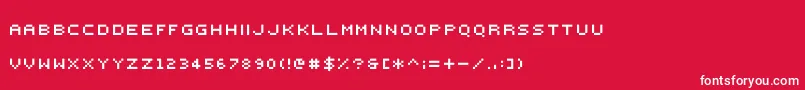 000webfont Font – White Fonts on Red Background