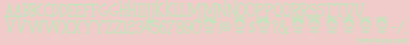 HeroKiller Font – Green Fonts on Pink Background