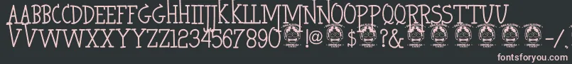 HeroKiller Font – Pink Fonts on Black Background