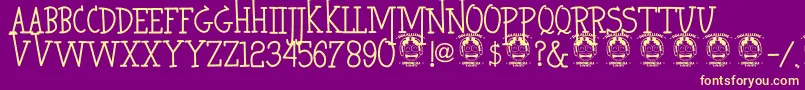 Шрифт HeroKiller – жёлтые шрифты на фиолетовом фоне