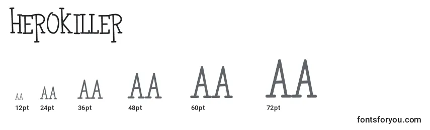 HeroKiller Font Sizes