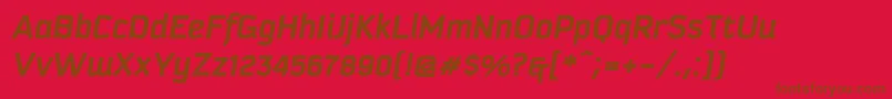 KautivaprocBoldItalic Font – Brown Fonts on Red Background