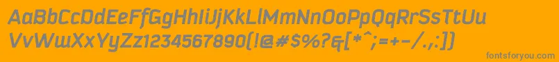 KautivaprocBoldItalic Font – Gray Fonts on Orange Background