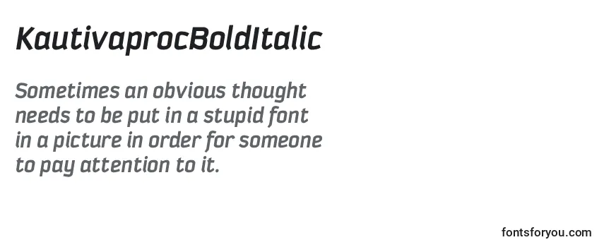 KautivaprocBoldItalic Font