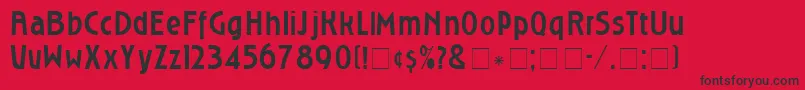 RoslyngothicNormal Font – Black Fonts on Red Background