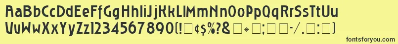 RoslyngothicNormal Font – Black Fonts on Yellow Background