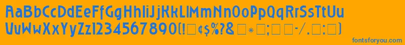RoslyngothicNormal Font – Blue Fonts on Orange Background