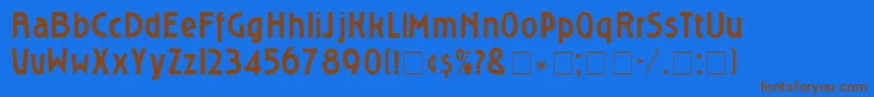 RoslyngothicNormal-fontti – ruskeat fontit sinisellä taustalla
