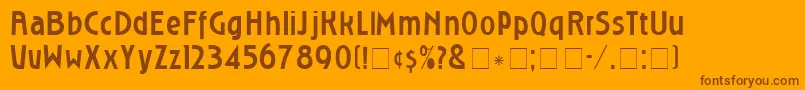 RoslyngothicNormal Font – Brown Fonts on Orange Background
