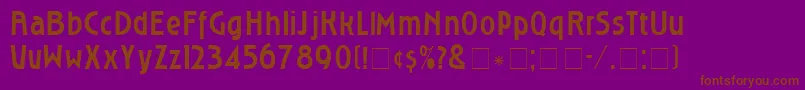 RoslyngothicNormal-Schriftart – Braune Schriften auf violettem Hintergrund