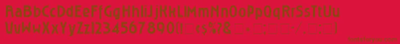RoslyngothicNormal Font – Brown Fonts on Red Background