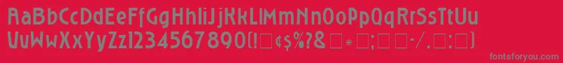RoslyngothicNormal Font – Gray Fonts on Red Background