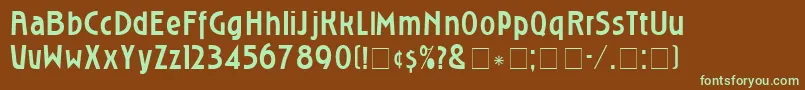 Шрифт RoslyngothicNormal – зелёные шрифты на коричневом фоне